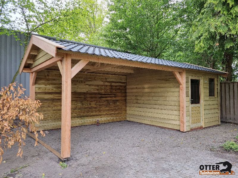 groot Hulpeloosheid Vrijlating Tuinhuis met veranda 350x700 - Aanbiedingen van Otter Tuinhuizen de  tuinhuisspecialist